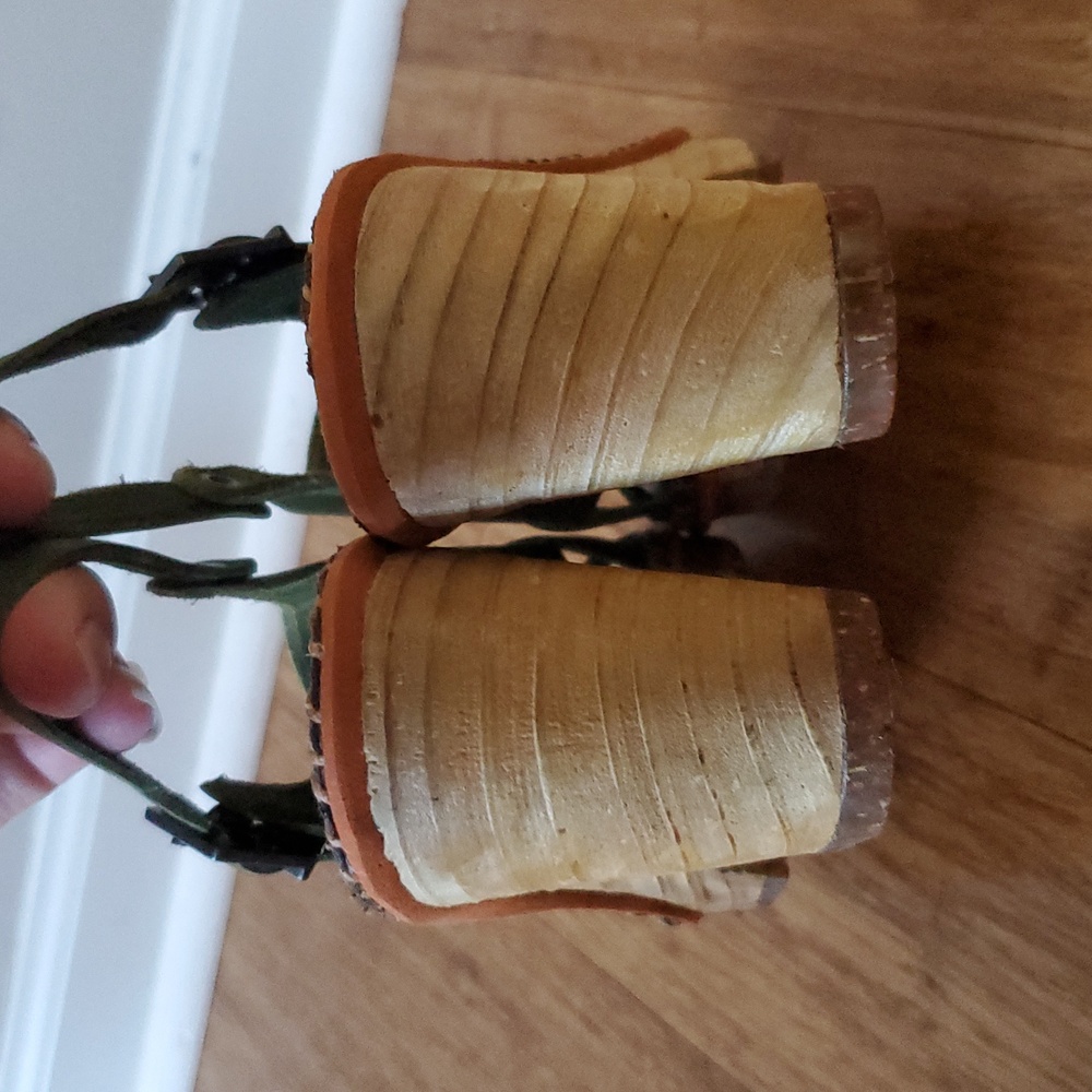art Green Leather Women's Sandals Size 38 - Picture 7 of 15